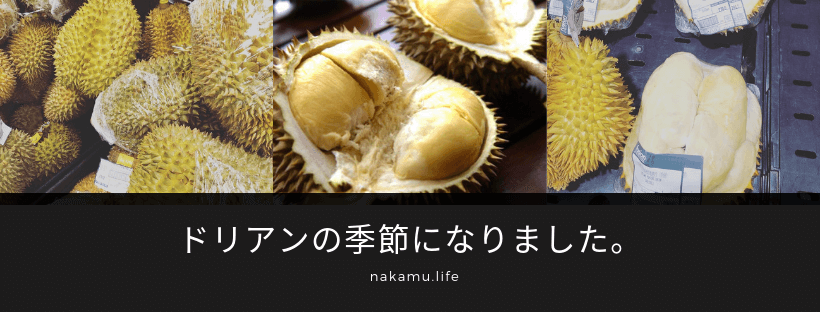 ドリアンの季節になりました